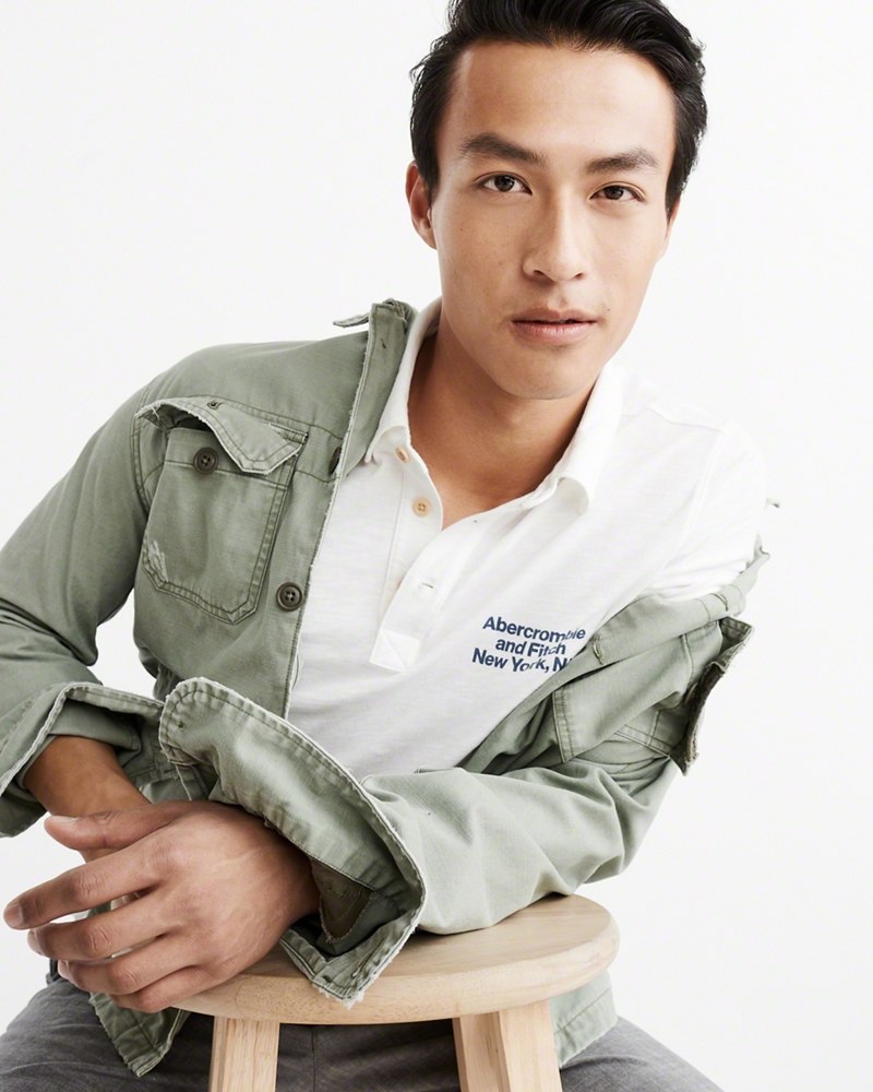 Hình Áo thun polo Abercrombie & Fitch AF-US-P28 Graphic Polo