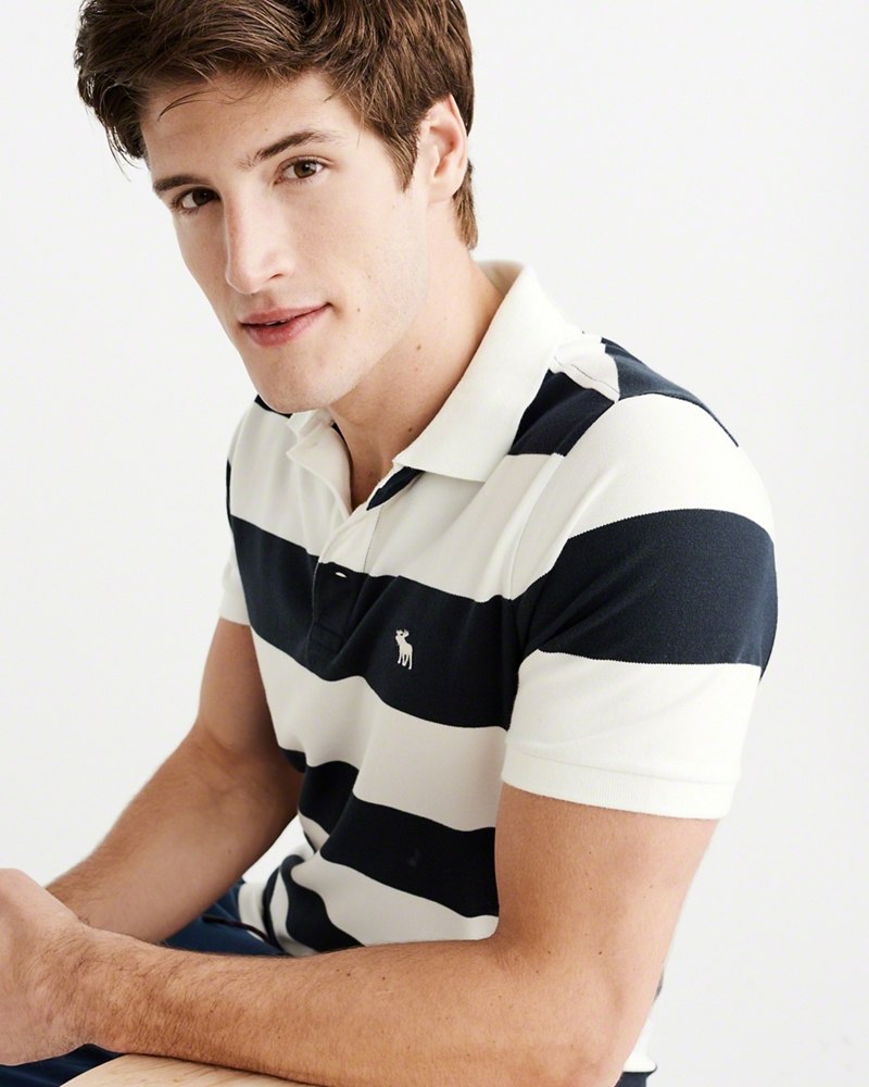 Hình Áo thun polo Abercrombie & Fitch AF-US-P30 Striped Stretch Icon Polo