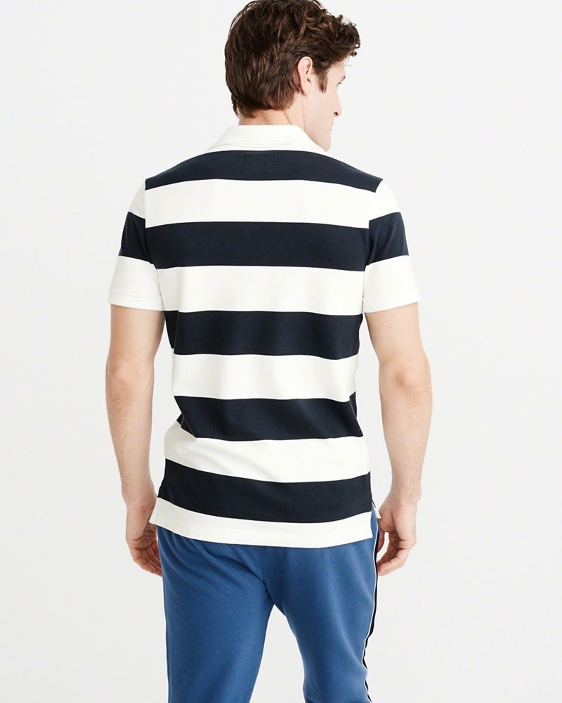 Hình Áo thun polo Abercrombie & Fitch AF-US-P30 Striped Stretch Icon Polo