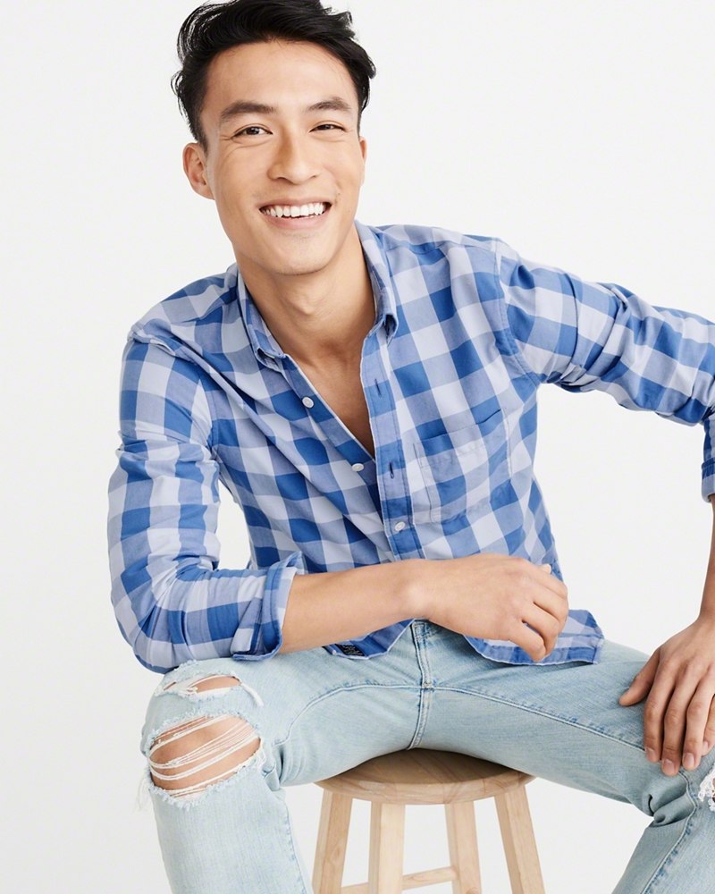 Hình Áo sơmi nam Abercrombie & Fitch AF-US-SM43 OXFORD SHIRT