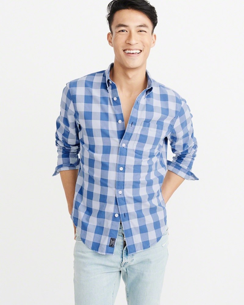 Hình Áo sơmi nam Abercrombie & Fitch AF-US-SM43 OXFORD SHIRT