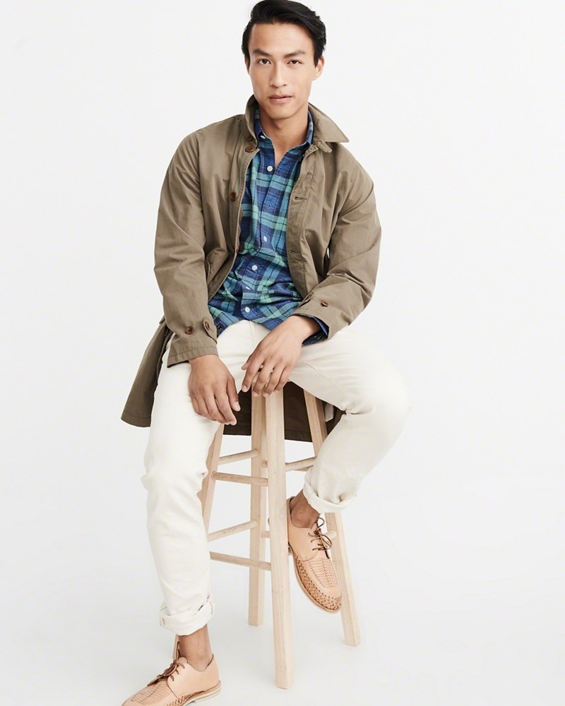 Hình Áo sơmi nam Abercrombie & Fitch AF-US-SM48 Washed Plaid Shirt