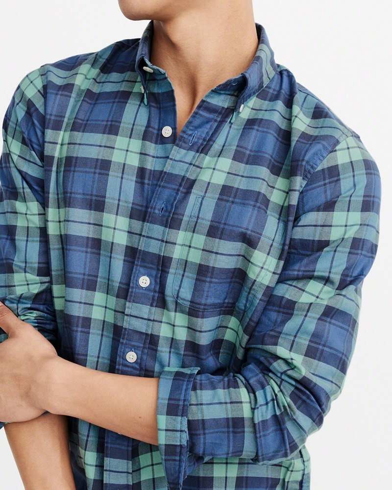 Hình Áo sơmi nam Abercrombie & Fitch AF-US-SM48 Washed Plaid Shirt