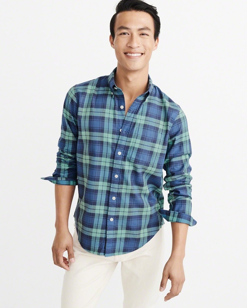 Hình Áo sơmi nam Abercrombie & Fitch AF-US-SM48 Washed Plaid Shirt