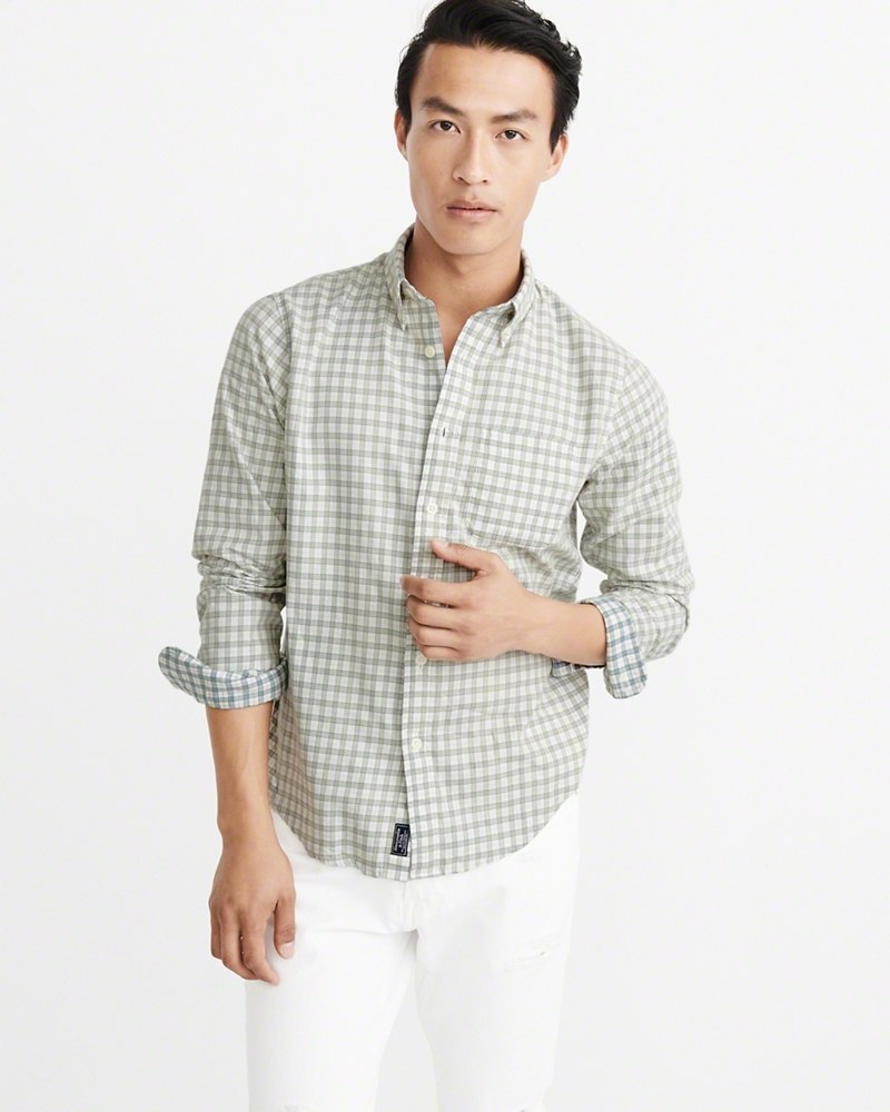 Hình Áo sơmi nam Abercrombie & Fitch AF-US-SM50 Washed Plaid Shirt