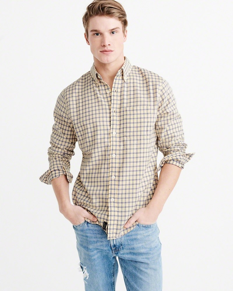 Hình Áo sơmi nam Abercrombie & Fitch AF-US-SM51 Washed Plaid Shirt
