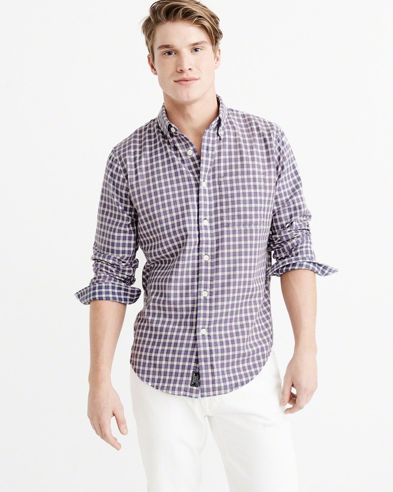 Hình Áo sơmi nam Abercrombie & Fitch AF-US-SM52 Washed Plaid Shirt