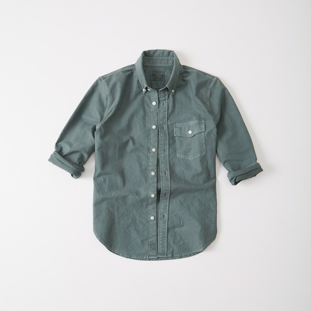 Hình Áo sơmi nam Abercrombie & Fitch AF-US-SM54 Garment Dye Oxford Shirt