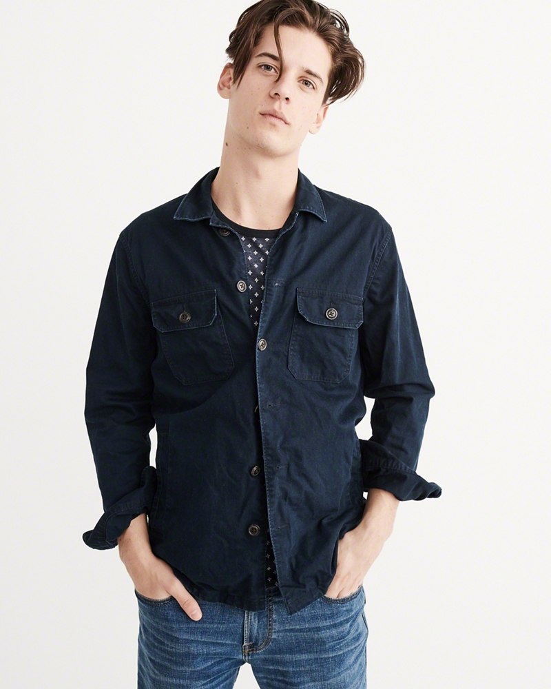 Hình Áo sơmi nam Abercrombie & Fitch AF-US-SM56 MILITARY SHIRT JACKET