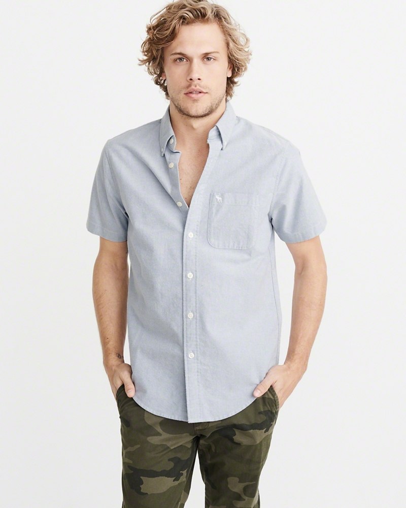 Hình Áo sơmi nam Abercrombie & Fitch AF-US-SM58 Icon Short-Sleeve Oxford Shirt