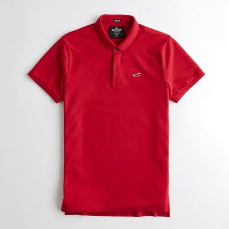 Hình Áo thun nam cổ bẻ Hollister HCO-P166 Stretch Shrunken Collar Slim Fit Polo Red