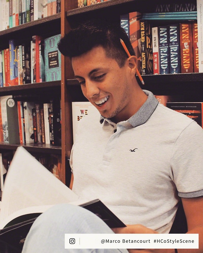 Hình Áo thun nam cổ bẻ Hollister HCO-P169 Stretch Shrunken Collar Polo White