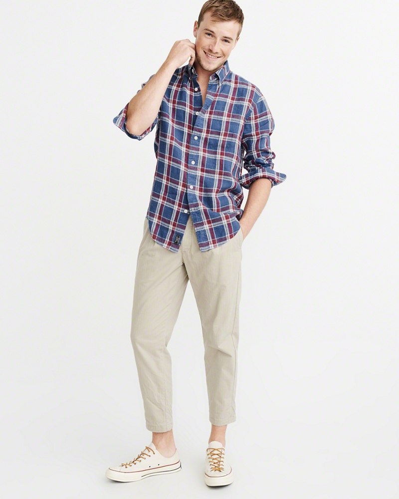 Hình Áo sơmi nam Abercrombie & Fitch AF-US-SM60 Linen Shirt