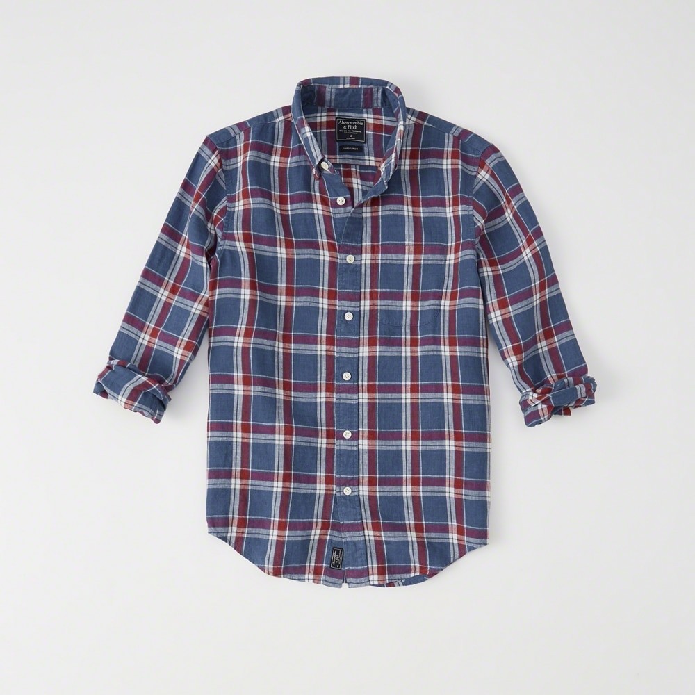 Hình Áo sơmi nam Abercrombie & Fitch AF-US-SM60 Linen Shirt