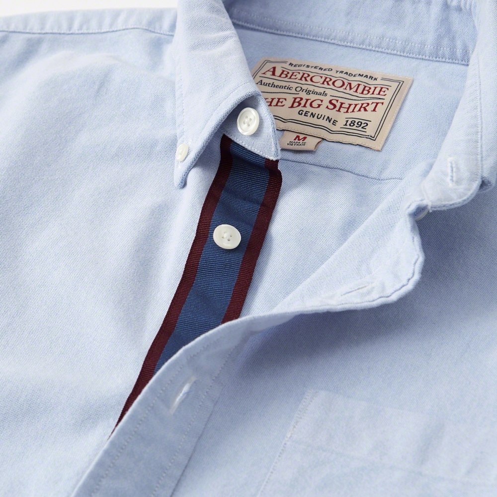 Hình Áo sơmi nam Abercrombie & Fitch AF-US-SM61 Oversized Oxford Shirt