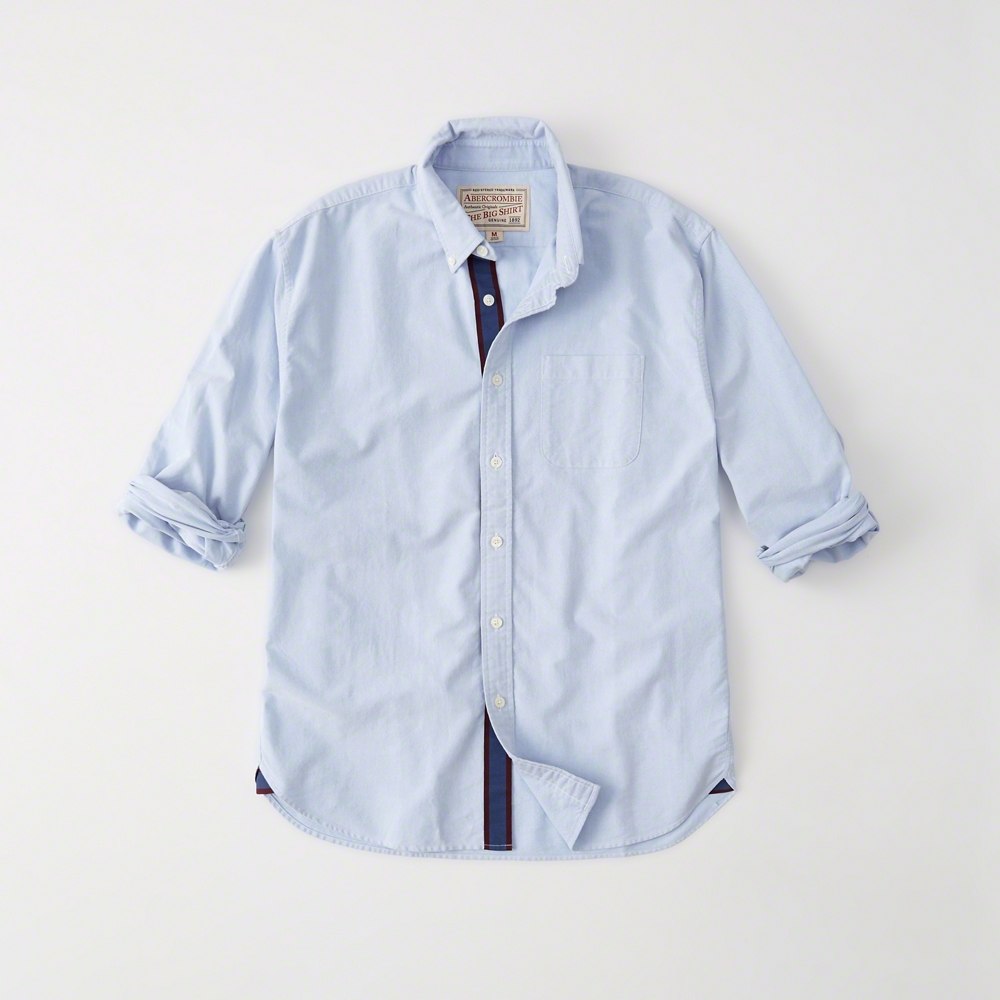 Hình Áo sơmi nam Abercrombie & Fitch AF-US-SM61 Oversized Oxford Shirt