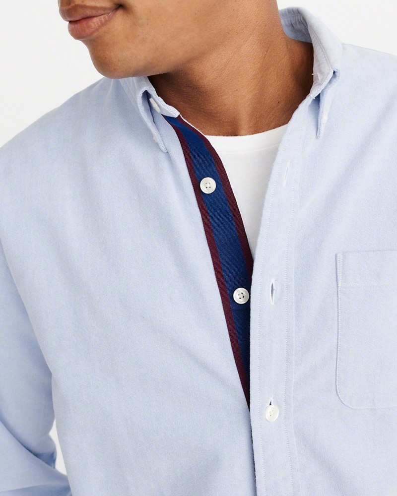 Hình Áo sơmi nam Abercrombie & Fitch AF-US-SM61 Oversized Oxford Shirt