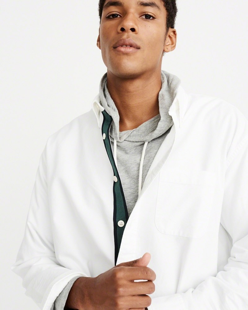 Hình Áo sơmi nam Abercrombie & Fitch AF-US-SM62 Oversized Oxford Shirt