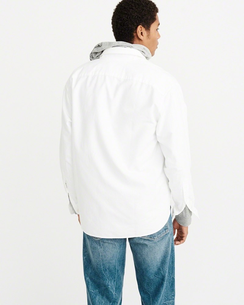 Hình Áo sơmi nam Abercrombie & Fitch AF-US-SM62 Oversized Oxford Shirt