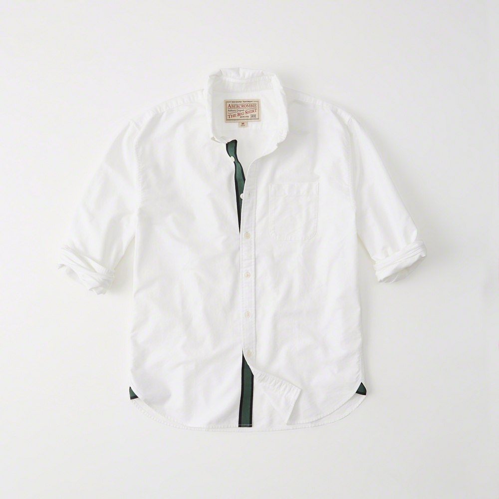 Hình Áo sơmi nam Abercrombie & Fitch AF-US-SM62 Oversized Oxford Shirt