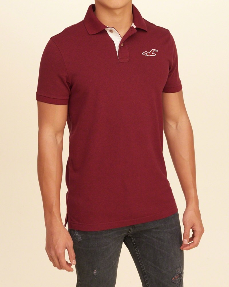 Hình Áo thun nam Hollister HCO-P179 Stretch Icon Polo Red