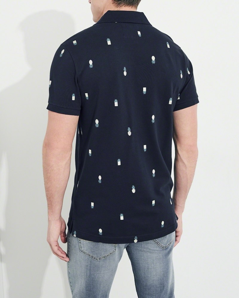 Hình Áo thun nam Hollister HCO-P181 Stretch Pique Patterned Polo