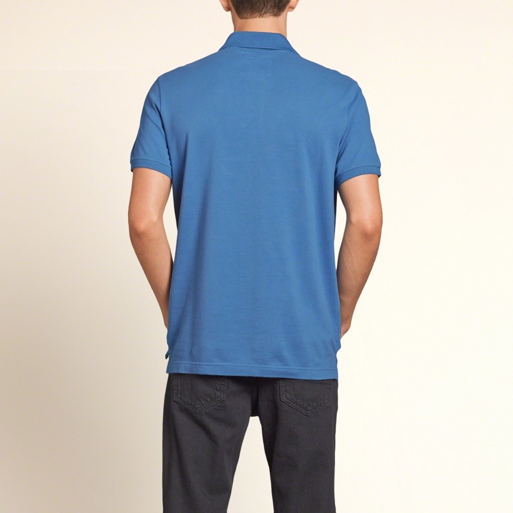 Hình Áo thun nam cổ bẻ Hollister HCO-P54 Icon Polo Blue