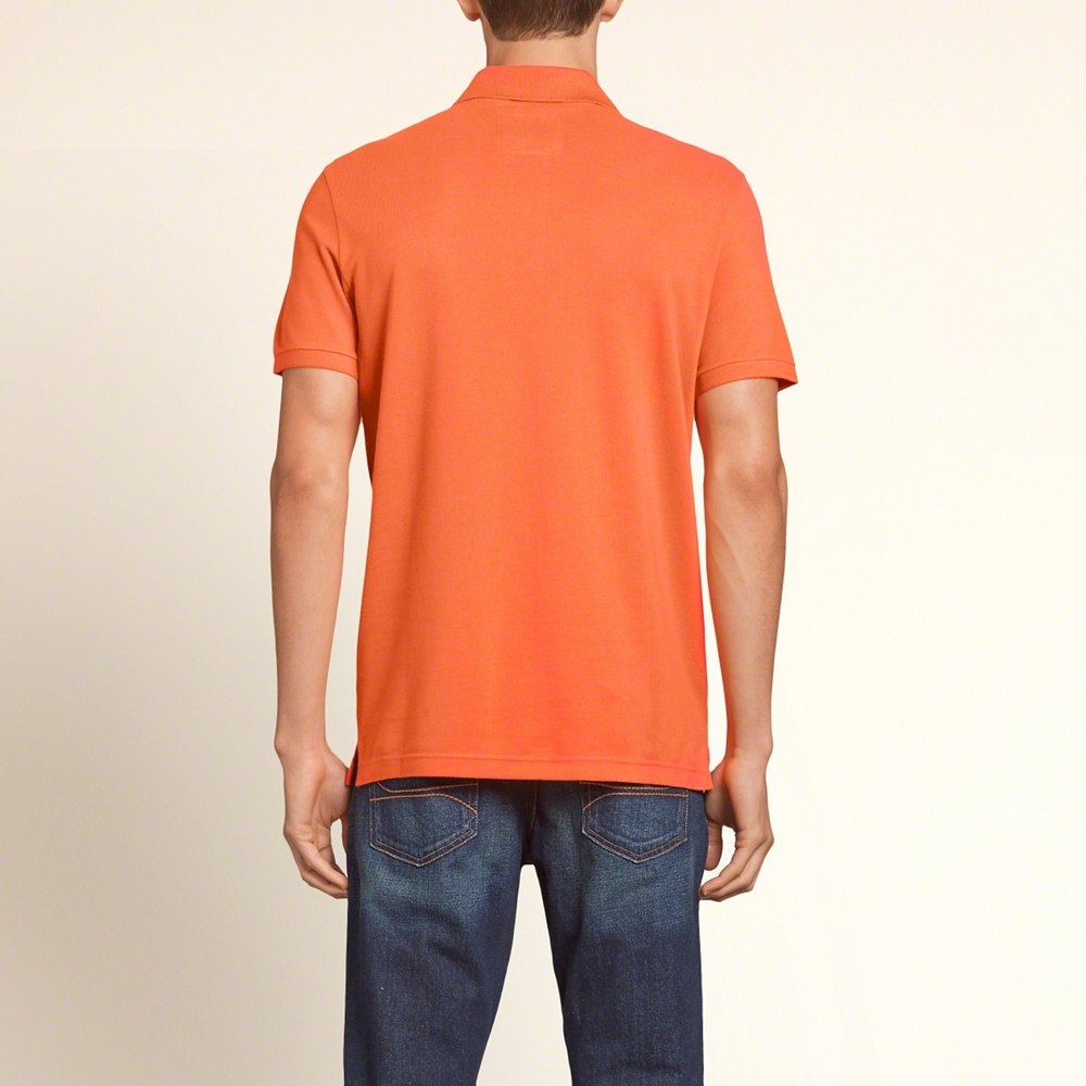 Hình Áo thun nam cổ bẻ Hollister HCO-P57 Icon Polo Orange
