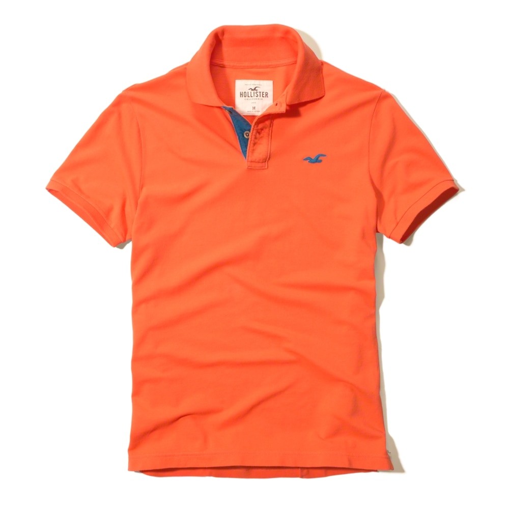 Hình Áo thun nam cổ bẻ Hollister HCO-P57 Icon Polo Orange