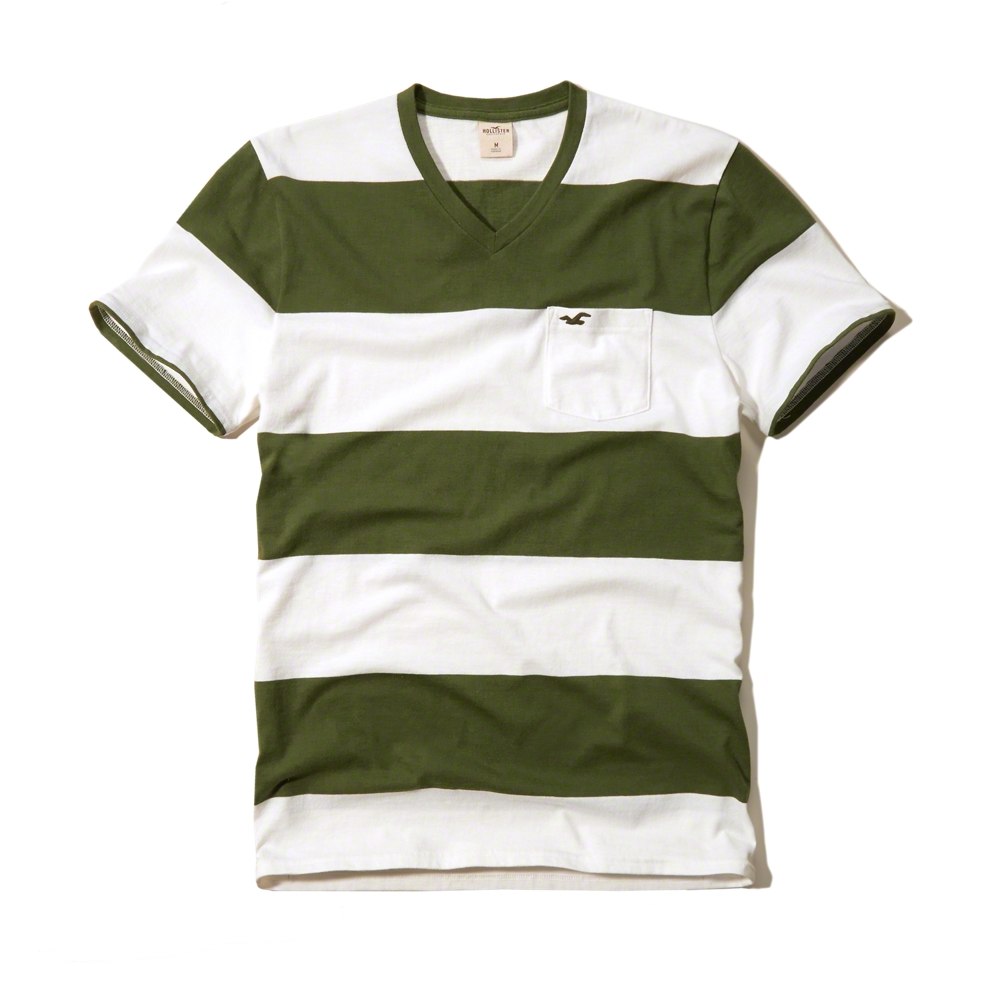 Hình Áo thun nam Hollister HCO-T111 Stripe Icon V-neck