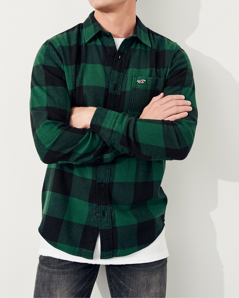 Hình Áo sơmi nam Hollister HCO-US-SM14 Plaid Flannel Shirt