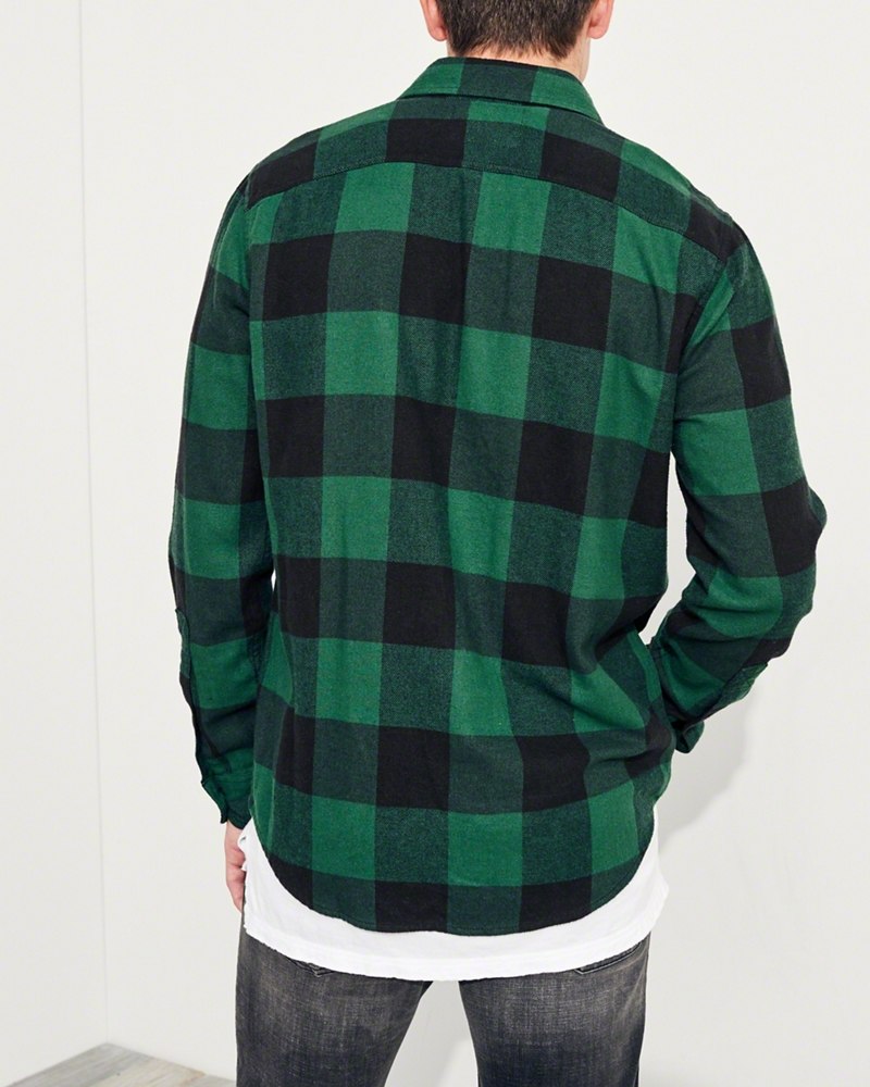 Hình Áo sơmi nam Hollister HCO-US-SM14 Plaid Flannel Shirt