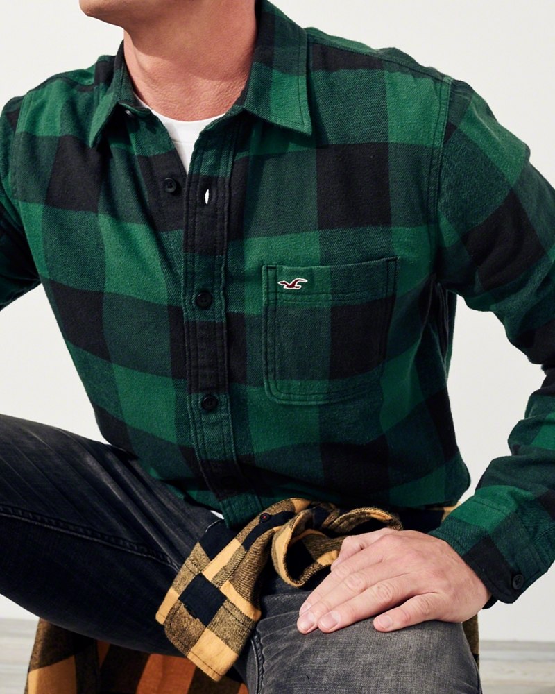 Hình Áo sơmi nam Hollister HCO-US-SM14 Plaid Flannel Shirt