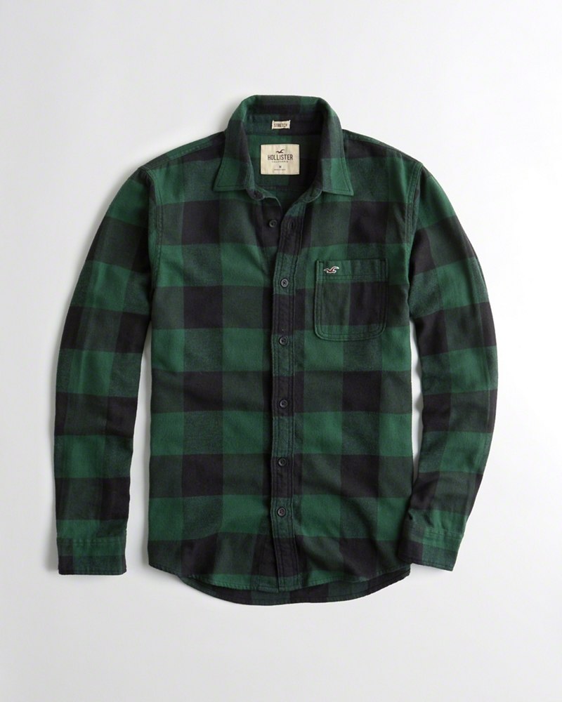 Hình Áo sơmi nam Hollister HCO-US-SM14 Plaid Flannel Shirt