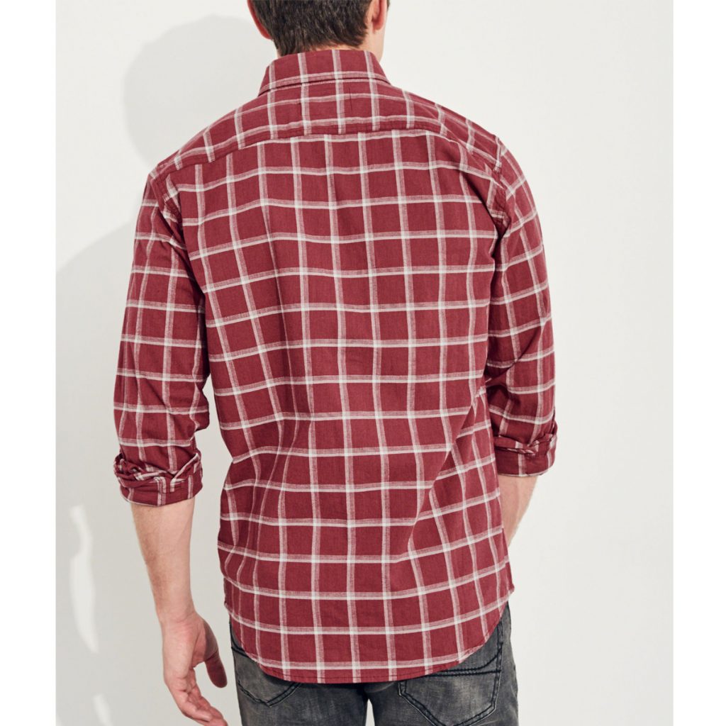 Hình Áo sơmi nam Hollister HCO-US-SM15 Stretch Plaid Poplin Shirt Hình Áo sơmi nam Hollister HCO-US-SM15 Stretch Plaid Poplin Shirt
