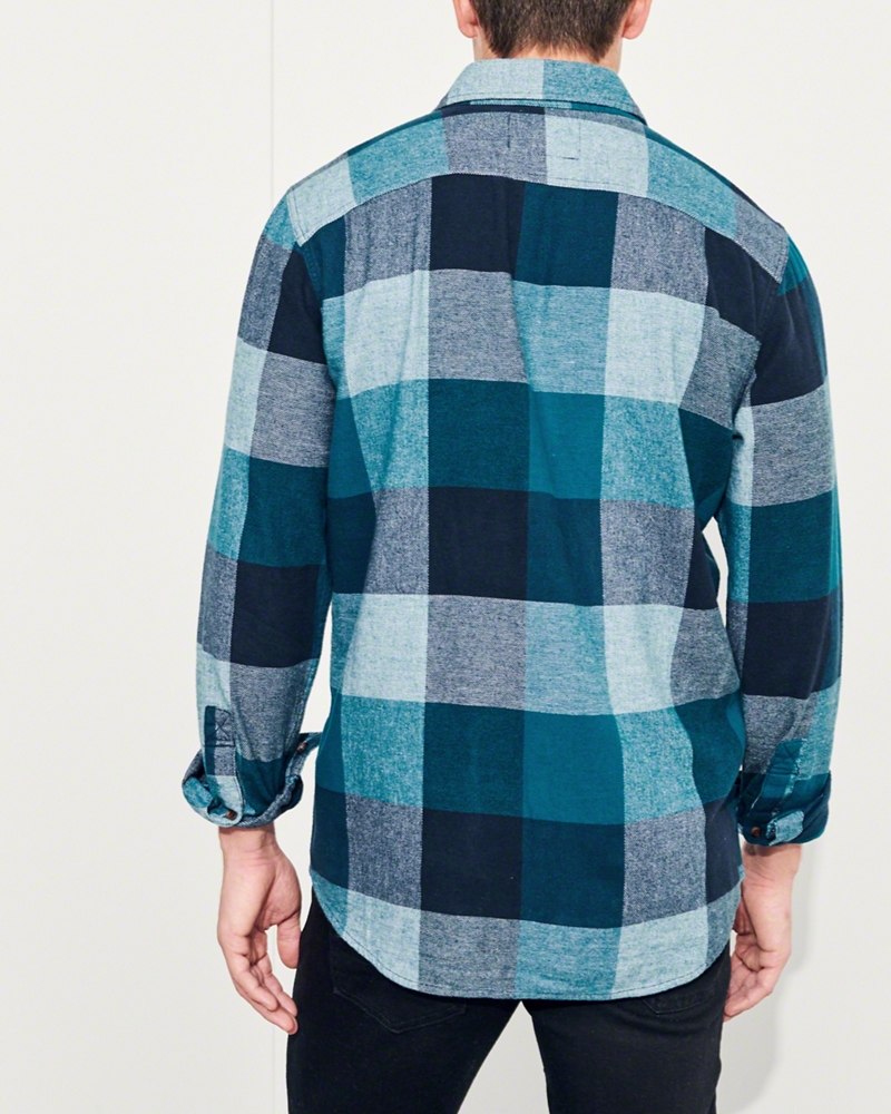 Hình Áo sơmi nam Hollister HCO-US-SM16 Plaid Flannel Shirt