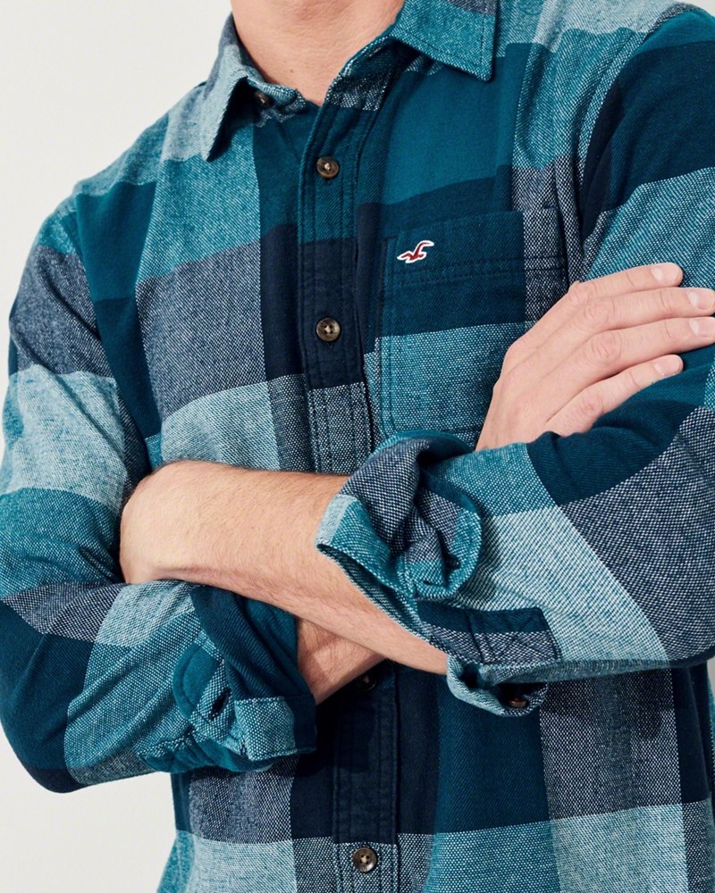 Hình Áo sơmi nam Hollister HCO-US-SM16 Plaid Flannel Shirt