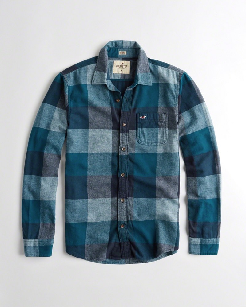 Hình Áo sơmi nam Hollister HCO-US-SM16 Plaid Flannel Shirt