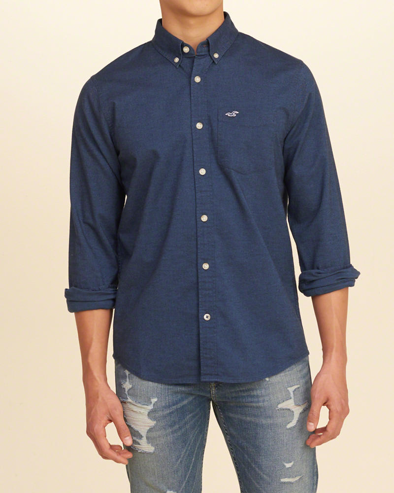 Hình Áo sơmi nam Hollister HCO-US-SM17 Stretch Oxford Shirts