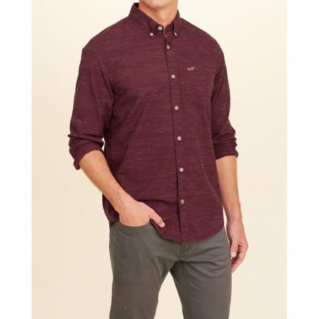 Hình Áo sơmi nam Hollister HCO-US-SM18 Stretch Plaid Poplin Shirt