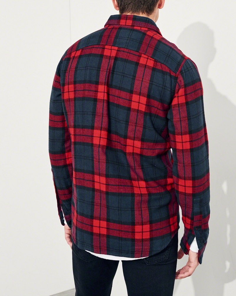 Hình Áo sơmi nam Hollister HCO-US-SM19 Plaid Flannel Shirt