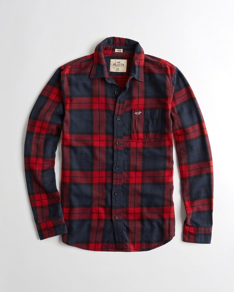 Hình Áo sơmi nam Hollister HCO-US-SM19 Plaid Flannel Shirt