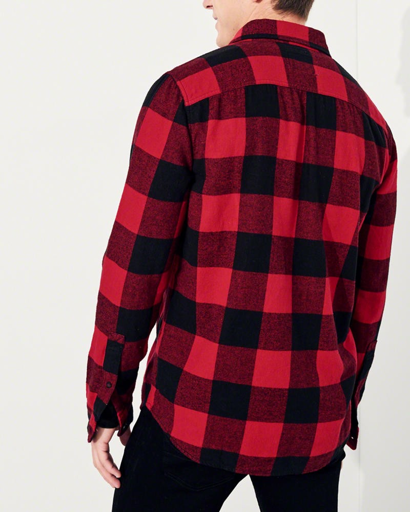 Hình Áo sơmi nam Hollister HCO-US-SM21 Plaid Flannel Shirt