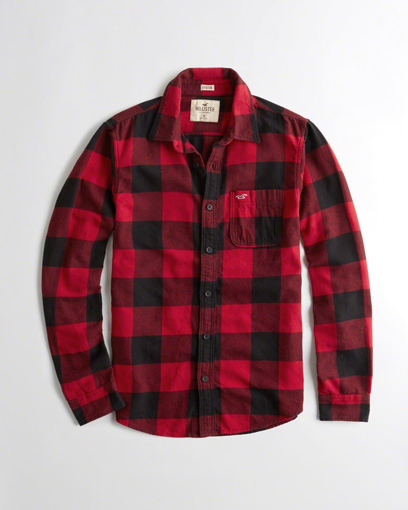 Hình Áo sơmi nam Hollister HCO-US-SM21 Plaid Flannel Shirt
