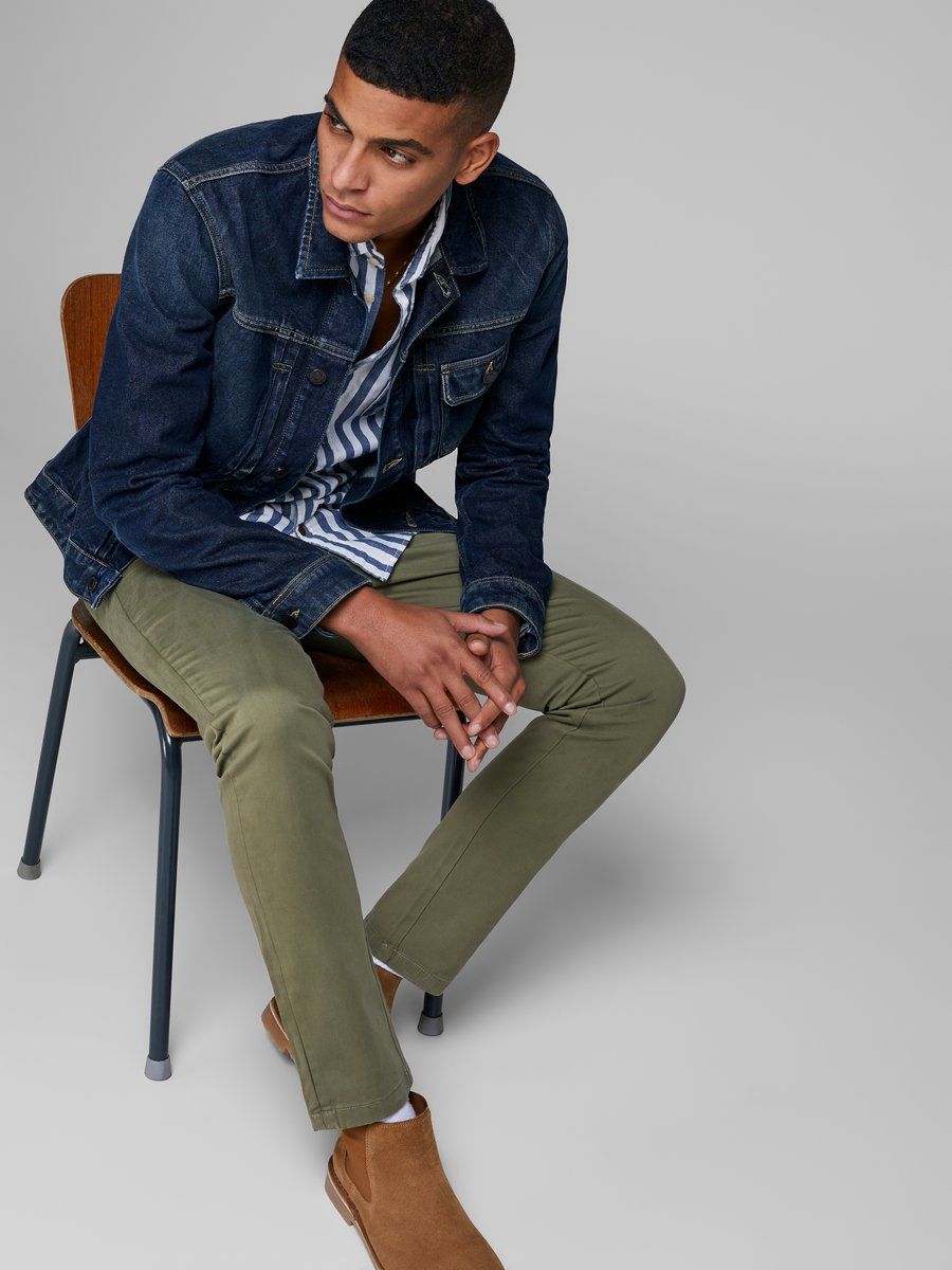 Hình Quần Chinos Jackjones JAJ-Q10 CODY SPENCER WW OliveNight