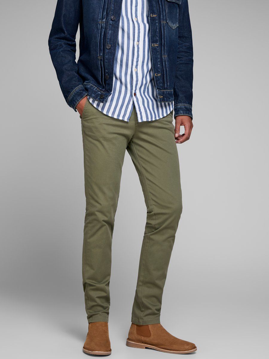 Hình Quần Chinos Jackjones JAJ-Q10 CODY SPENCER WW OliveNight