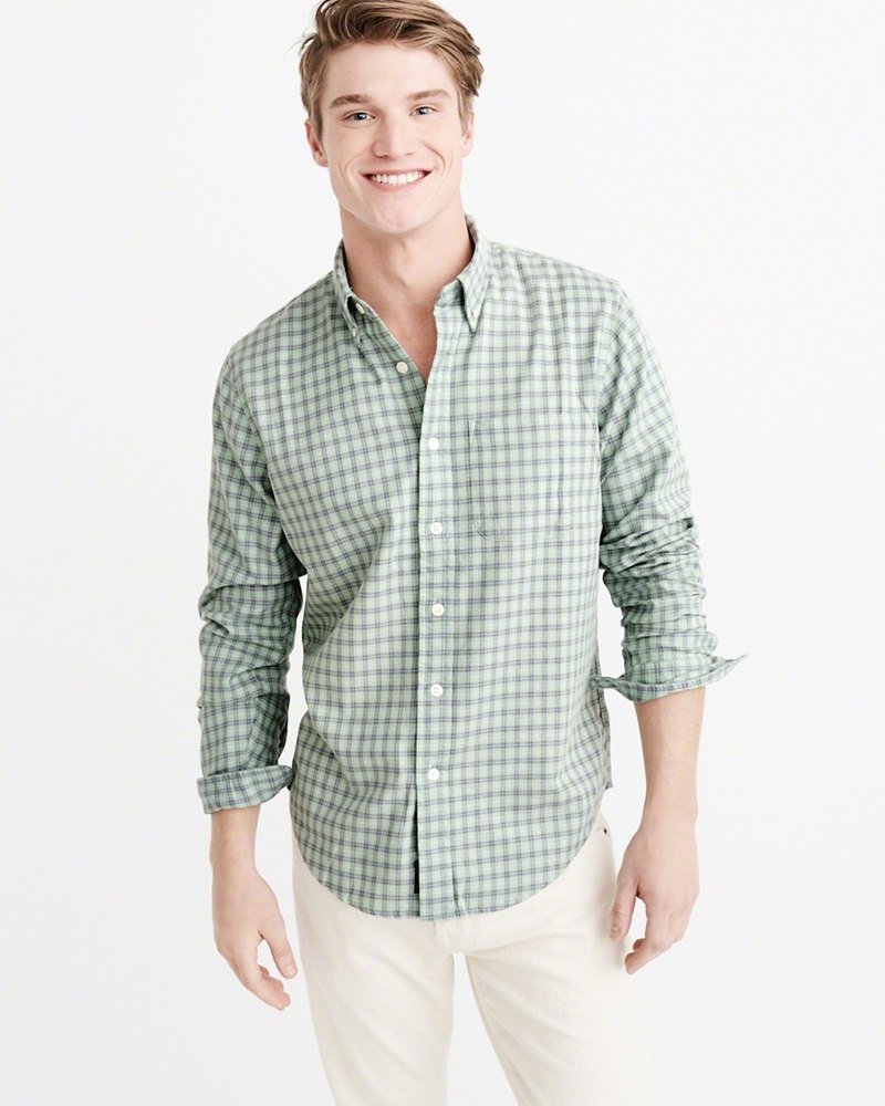 Hình Áo sơmi nam Abercrombie & Fitch AF-US-SM65 Washed Plaid Shirt