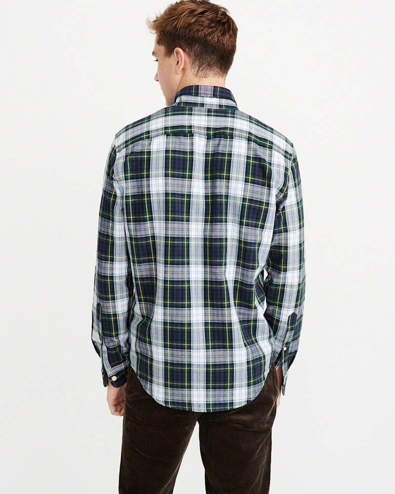 Hình Áo sơmi nam Abercrombie & Fitch AF-US-SM67 Plaid Oxford Shirt