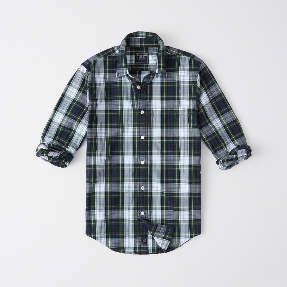 Hình Áo sơmi nam Abercrombie & Fitch AF-US-SM67 Plaid Oxford Shirt