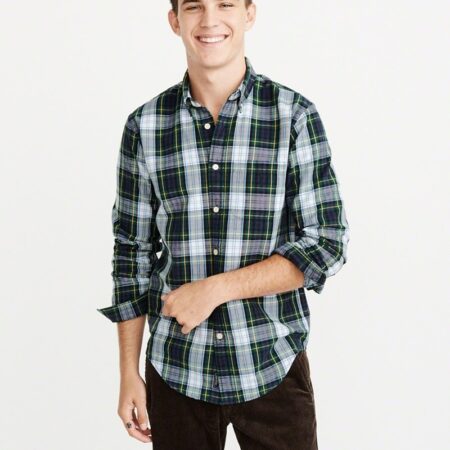 Hình Áo sơmi nam Abercrombie & Fitch AF-US-SM67 Plaid Oxford Shirt